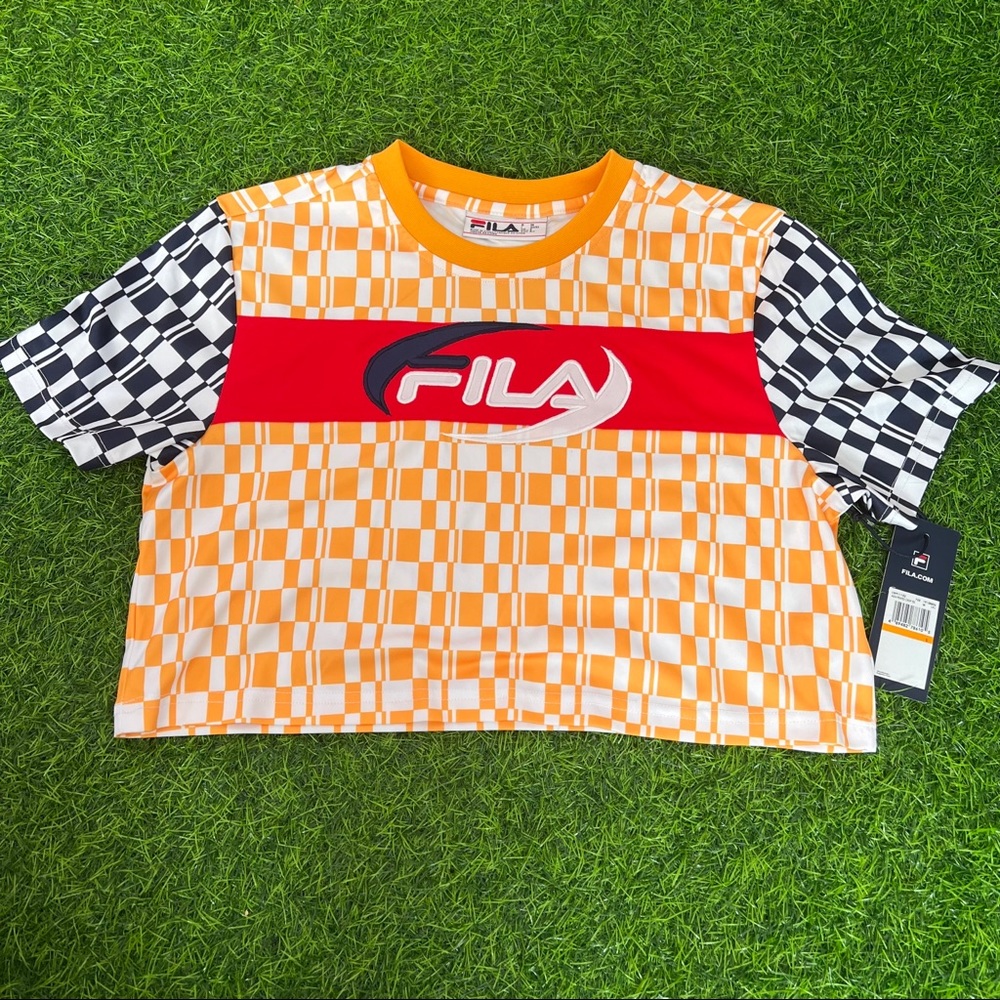 fila checkered crop top